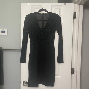 Sexy contour express dress midi for women black size M